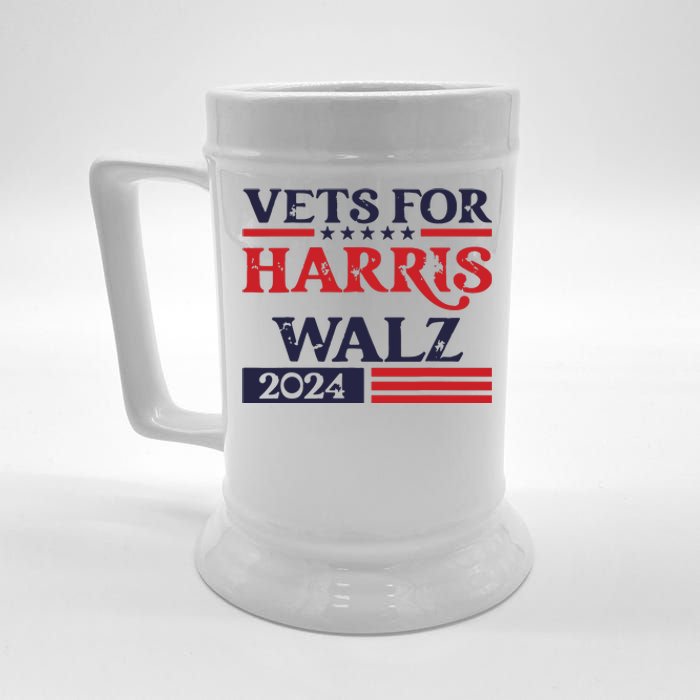 Vets For Kamala Harris Tim Walz Veterans For Harris Beer Stein