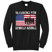 Veterans For Kamala Harris 2024 Election Usa Flag Military Sweatshirt