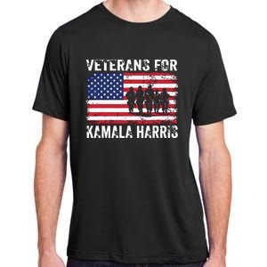 Veterans For Kamala Harris 2024 Election Usa Flag Military Adult ChromaSoft Performance T-Shirt