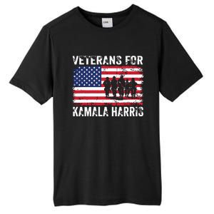 Veterans For Kamala Harris 2024 Election Usa Flag Military Tall Fusion ChromaSoft Performance T-Shirt