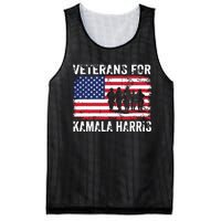 Veterans For Kamala Harris 2024 Election Usa Flag Military Mesh Reversible Basketball Jersey Tank