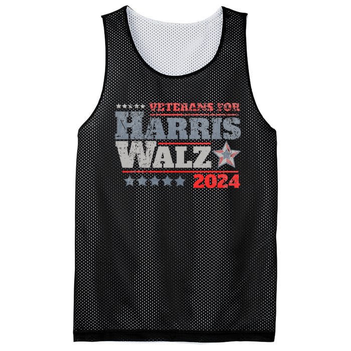 Veterans For Kamala Harris Tim Walz 2024 Mesh Reversible Basketball Jersey Tank