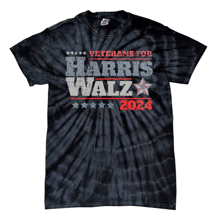 Veterans For Kamala Harris Tim Walz 2024 Tie-Dye T-Shirt