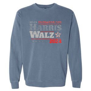 Veterans For Kamala Harris Tim Walz 2024 Garment-Dyed Sweatshirt