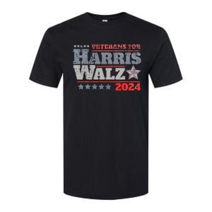 Veterans For Kamala Harris Tim Walz 2024 Softstyle CVC T-Shirt