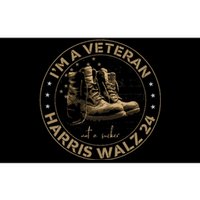 Veterans For Kamala Harris Tim Walz 2024 Election Usa Flag Bumper Sticker