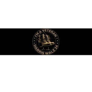 Veterans For Kamala Harris Tim Walz 2024 Election Usa Flag Bumper Sticker