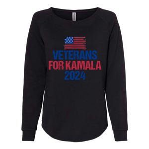 Veterans For Kamala 2024 Election American Flag Womens California Wash Sweatshirt