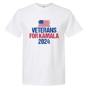 Veterans For Kamala 2024 Election American Flag Garment-Dyed Heavyweight T-Shirt