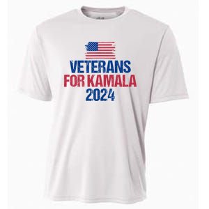 Veterans For Kamala 2024 Election American Flag Cooling Performance Crew T-Shirt