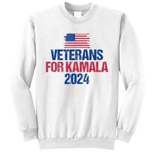 Veterans For Kamala 2024 Election American Flag Sweatshirt