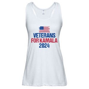 Veterans For Kamala 2024 Election American Flag Ladies Essential Flowy Tank