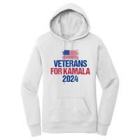 Veterans For Kamala 2024 Election American Flag Women's Pullover Hoodie