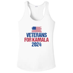 Veterans For Kamala 2024 Election American Flag Ladies PosiCharge Competitor Racerback Tank