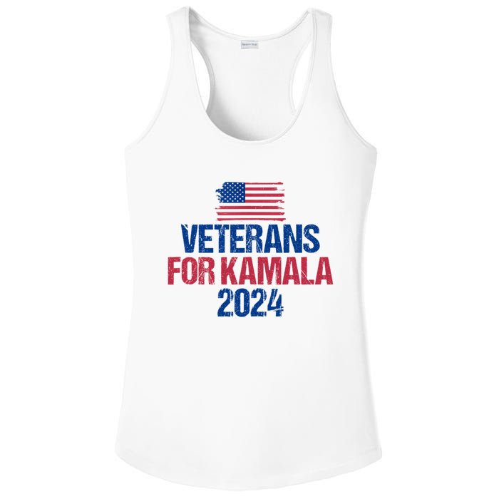 Veterans For Kamala 2024 Election American Flag Ladies PosiCharge Competitor Racerback Tank