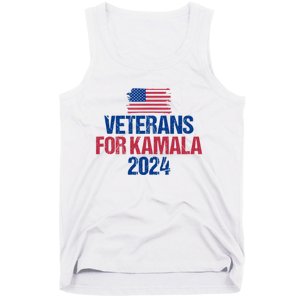 Veterans For Kamala 2024 Election American Flag Tank Top