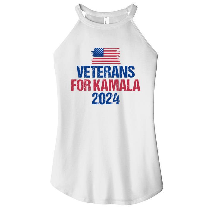 Veterans For Kamala 2024 Election American Flag Women's Perfect Tri Rocker Tank