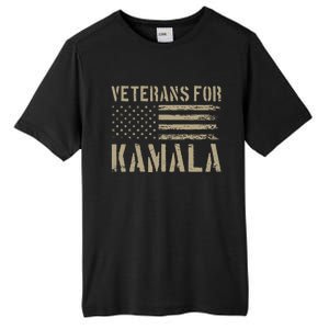 Veterans For Kamala Harris 2024 Election Usa Flag Military Tall Fusion ChromaSoft Performance T-Shirt