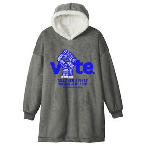 Vote For Kamala 2024 President Hooded Wearable Blanket