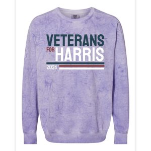 Veterans For Kamala Harris 2024 Colorblast Crewneck Sweatshirt