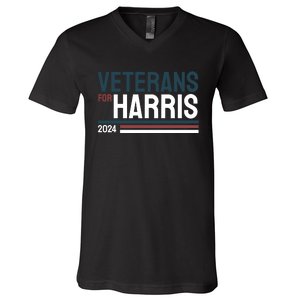 Veterans For Kamala Harris 2024 V-Neck T-Shirt