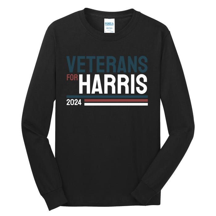 Veterans For Kamala Harris 2024 Tall Long Sleeve T-Shirt