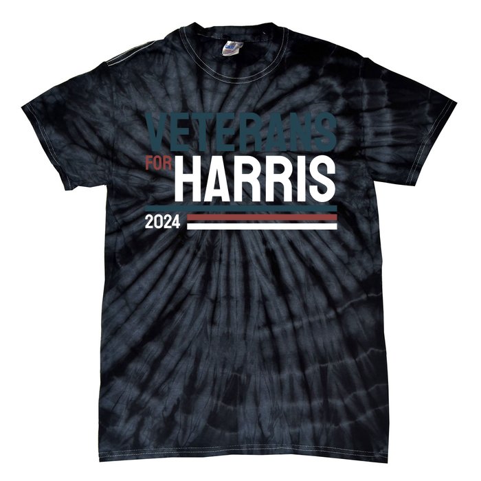 Veterans For Kamala Harris 2024 Tie-Dye T-Shirt