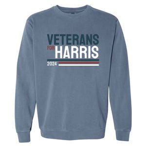 Veterans For Kamala Harris 2024 Garment-Dyed Sweatshirt