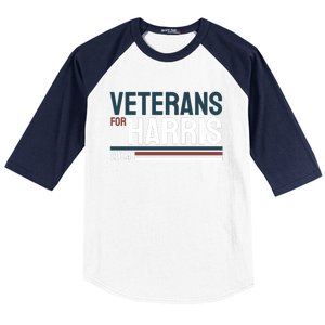 Veterans For Kamala Harris 2024 Baseball Sleeve Shirt