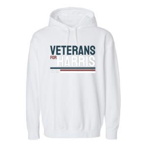 Veterans For Kamala Harris 2024 Garment-Dyed Fleece Hoodie