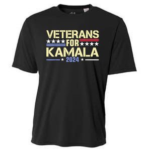 Veterans For Kamala American Flag Kamalaharris Supporter Cooling Performance Crew T-Shirt