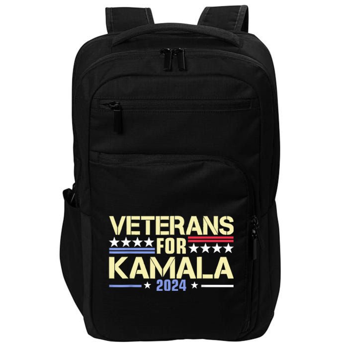 Veterans For Kamala American Flag Kamalaharris Supporter Impact Tech Backpack