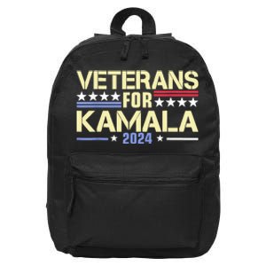 Veterans For Kamala American Flag Kamalaharris Supporter 16 in Basic Backpack