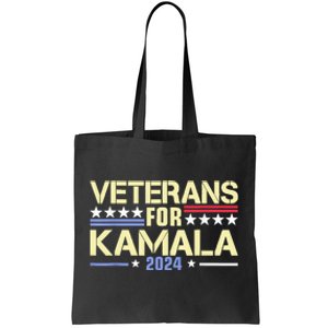 Veterans For Kamala American Flag Kamalaharris Supporter Tote Bag