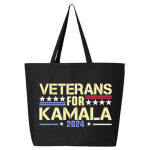 Veterans For Kamala American Flag Kamalaharris Supporter 25L Jumbo Tote