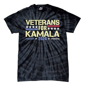 Veterans For Kamala American Flag Kamalaharris Supporter Tie-Dye T-Shirt