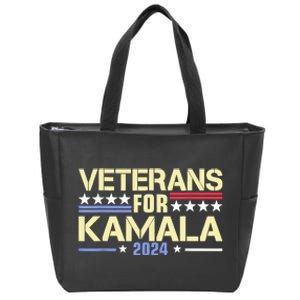 Veterans For Kamala American Flag Kamalaharris Supporter Zip Tote Bag