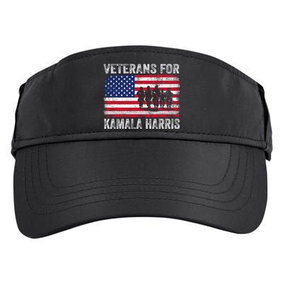 Veterans For Kamala Harris 2024 Election Usa Flag Military Adult Drive Performance Visor