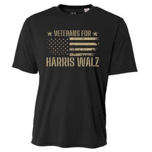 Veterans For Kamala Harris 2024 Election Usa Flag Military Cooling Performance Crew T-Shirt