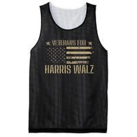 Veterans For Kamala Harris 2024 Election Usa Flag Military Mesh Reversible Basketball Jersey Tank