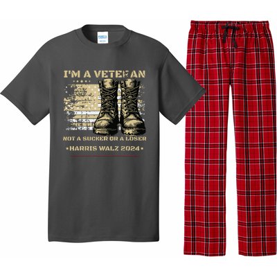 Veterans For Kamala Harris Tim Walz 2024 Election Usa Flag Pajama Set