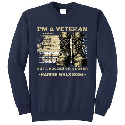 Veterans For Kamala Harris Tim Walz 2024 Election Usa Flag Sweatshirt