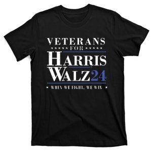 Veterans For Kamala Harris Tim Walz Waltz For President 2024 T-Shirt