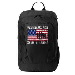 Veterans For Kamala Harris 2024 Election Usa Flag Military City Backpack