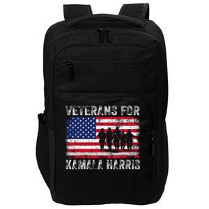 Veterans For Kamala Harris 2024 Election Usa Flag Military Impact Tech Backpack