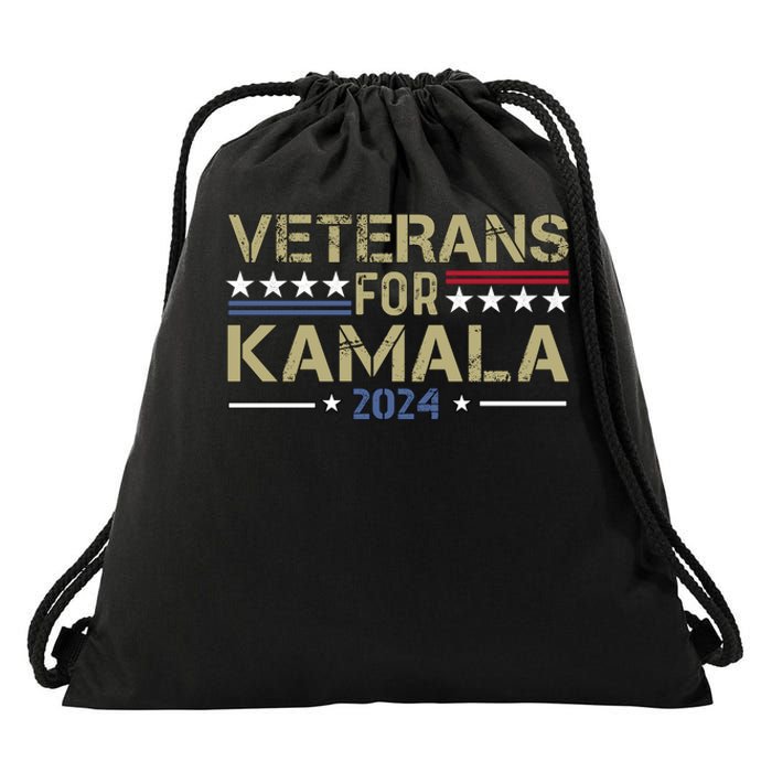 Veterans For Kamala Harris 2024 Election Drawstring Bag