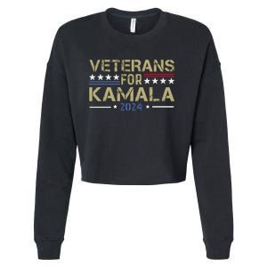 Veterans For Kamala Harris 2024 Election Cropped Pullover Crew