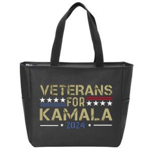 Veterans For Kamala Harris 2024 Election Zip Tote Bag