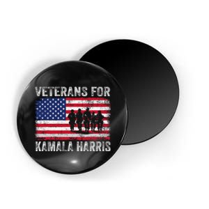 Veterans For Kamala Harris 2024 Election Usa Flag Military Magnet