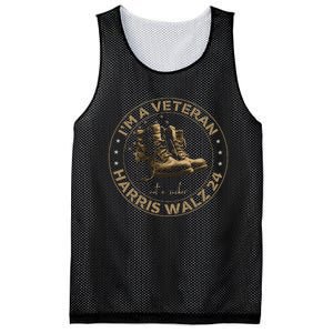 Veterans For Kamala Harris Tim Walz 2024 Election Usa Flag Mesh Reversible Basketball Jersey Tank